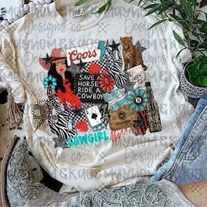 Cowgirl Save a Horse Eise a Cowboy Shirt XS-3X